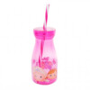 Copo Rosa Com Canudo Anna E Elsa Frozen Tsum Tsum 350ml