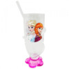 Copo Rosa Com Canudo Anna E Elsa Frozen 200ml