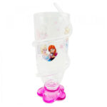 Copo Rosa Com Canudo Anna E Elsa Frozen 200ml
