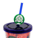 Copo Super Mario Luigi Com Canudo 500ml