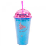 Copo Tampa Oval Sereia Ariel 450ml