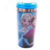 Copo Térmico Azul Com Tampa Anna E Elsa E Olaf Frozen 450ml