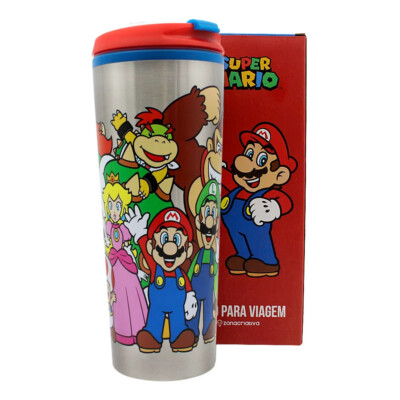 Copo Viagem Super Mario E A Turma 500ml