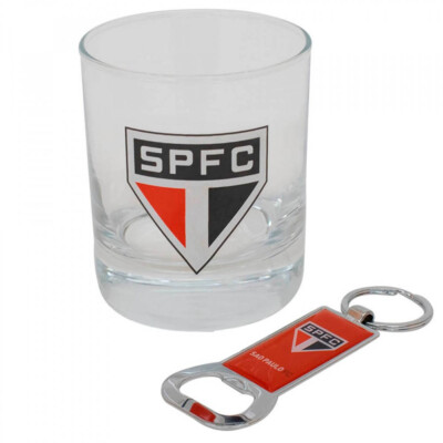 Copo De Vidro São Paulo Chaveiro Abridor 250ml