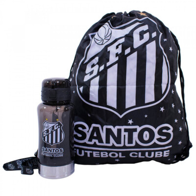 Garrafa 500ml Santos Com Mochila Tipo Saco
