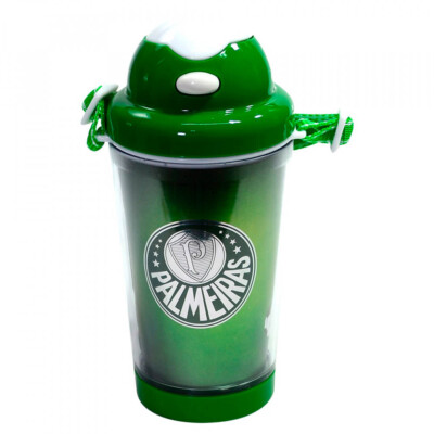 Garrafa Com Alça E Canudo Palmeiras 350ml
