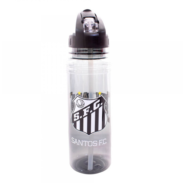 Garrafa De Plástico Santos Com Canudo Retrátil 700ml