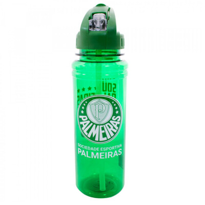 Garrafa De Plástico Palmeiras Com Canudo Retrátil 700ml