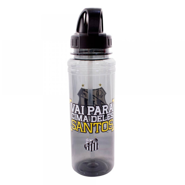 Garrafa De Plástico Santos Com Canudo Retrátil 700ml