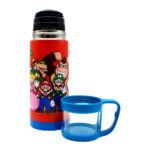 Garrafa Super Mario Com Tampa De Xícara 350ml