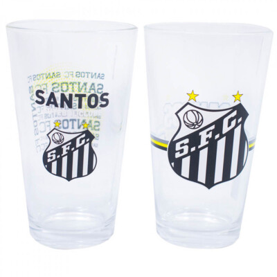 Conjunto Santos De 2 Copos De Vidro 475ml