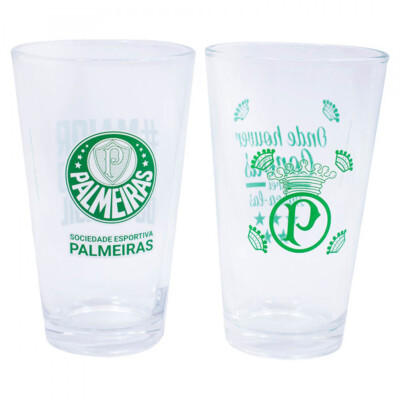 Conjunto De 2 Copos De Vidro Palmeiras 475ml