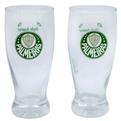 Conjunto De 2 Taça Tulipa De Vidro Palmeiras 350ml