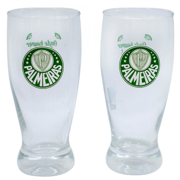 Conjunto De 2 Taça Tulipa De Vidro Palmeiras 350ml