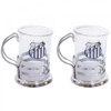 Conjunto Santos Com 2 Canecas De Vidro 100ml