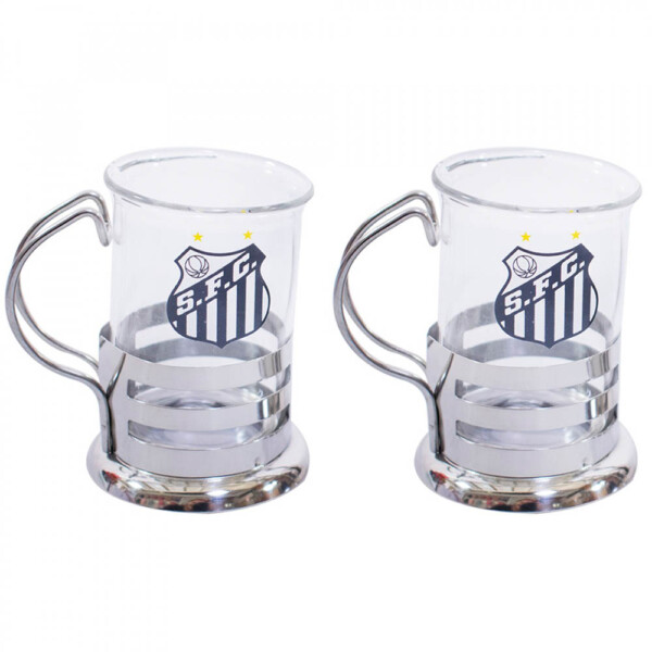 Conjunto Santos Com 2 Canecas De Vidro 100ml