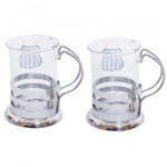 Conjunto Santos Com 2 Canecas De Vidro 100ml
