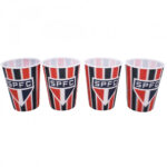 Conjunto São Paulo Com 4 Copos 3d 400ml
