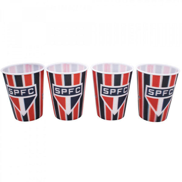 Conjunto São Paulo Com 4 Copos 3d 400ml