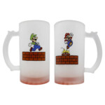 Kit Com 2 Canecas De Chop Mario E Luigi 450ml