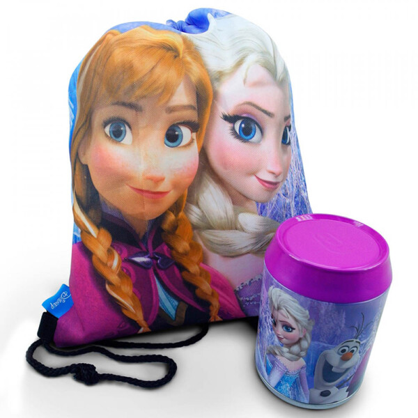 Lata + Mochila Saco Anna Elsa E Olaf Frozen