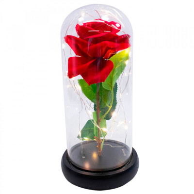 Luminária Rosa Encantada A Bela E A Fera 24x12cm