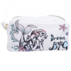 Necessaire Estojo Branco Sereia Ariel 22x10cm