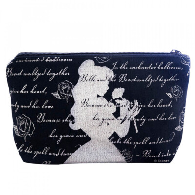 Necessaire Preta Sombra Dourada A Bela E A Fera