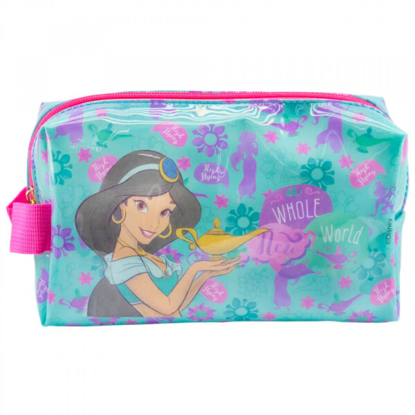 Necessaire Verde Princesa Jasmine Aladdin 22x13cm