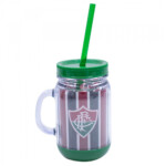 Caneca Fluminense Com Tampa E Canudo 420ml