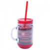 Caneca Flamengo Com Tampa E Canudo 420ml