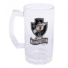 Caneca De Vidro Vasco Com Brasão De Metal 470ml