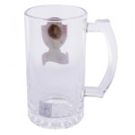 Caneca De Vidro Vasco Com Brasão De Metal 470ml