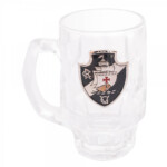 Caneca De Vidro Vasco Com Brasão De Time 330ml