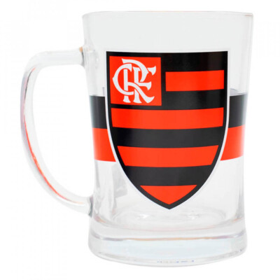 Caneca De Vidro Flamengo Gigante 660ml