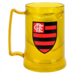Caneca Gel Flamengo Congelante Térmico Amarelo 400ml