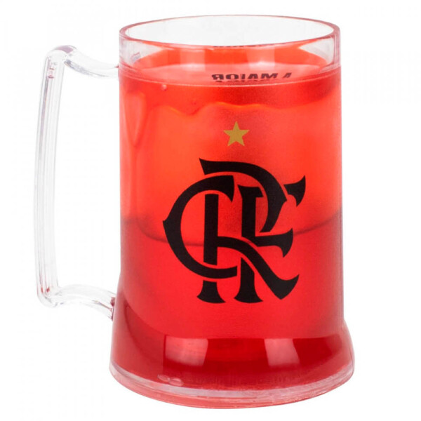 Caneca Gel Flamengo Congelante Térmico Vermelho 400ml