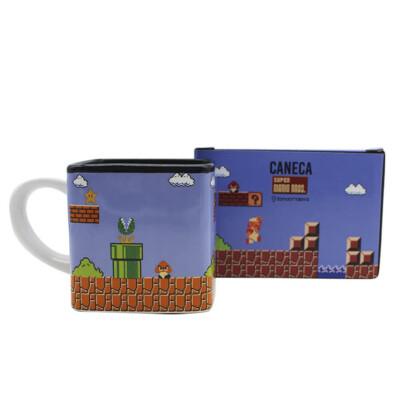 Caneca Super Mario Levels Pixels 300ml