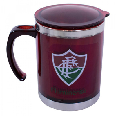 Caneca Térmica Fluminense Alça Com Tampa 450ml