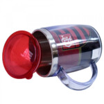 Caneca Térmica Flamengo Logo Com Tampa 450ml