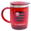 Caneca Térmica Flamengo Com Tampa Redonda 450ml