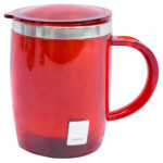 Caneca Térmica Flamengo Com Tampa Redonda 450ml