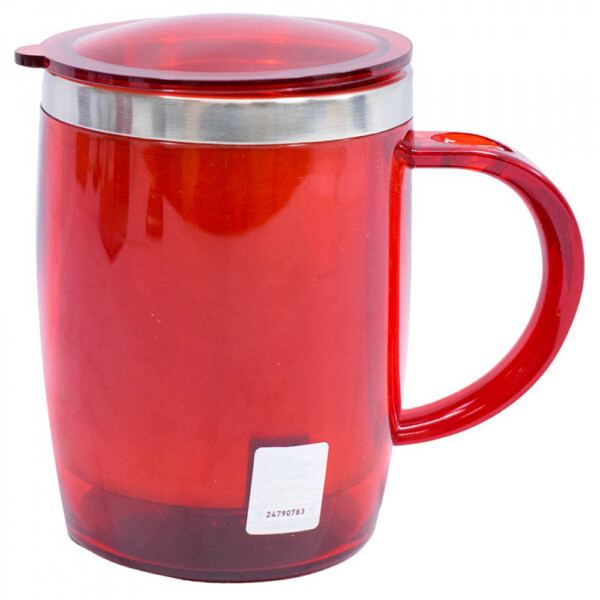 Caneca Térmica Flamengo Com Tampa Redonda 450ml