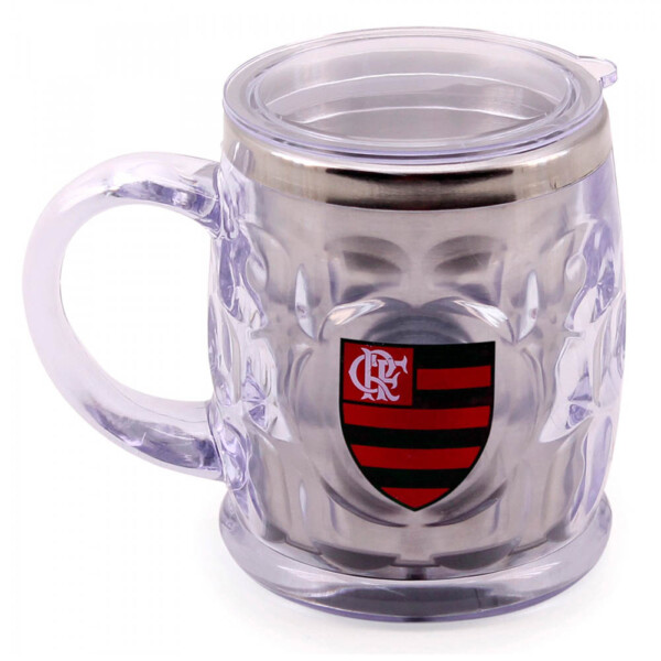 Caneca Térmica Flamengo Com Tampa 500ml