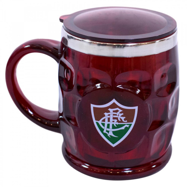 Caneca Térmica Fluminense Com Tampa Detalhada 500ml