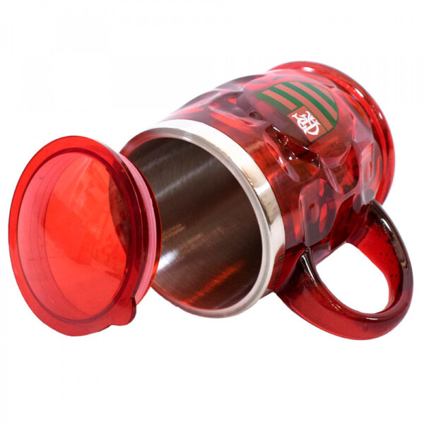 Caneca Térmica Flamengo Com Tampa Detalhada 500ml