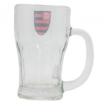Caneca Vidro Flamengo Com Abridor Garrafas 450ml