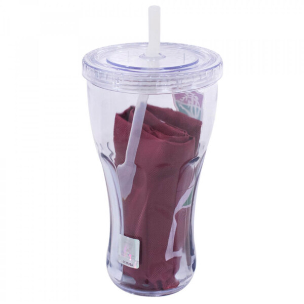 Copo Com Canudo Fluminense 550ml + Mochila Tipo Saco