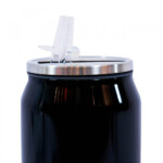 Copo De Inox Vasco Com Canudo 350ml