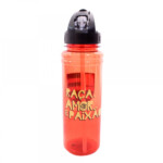 Garrafa De Plástico Flamengo Com Canudo Retrátil 700ml